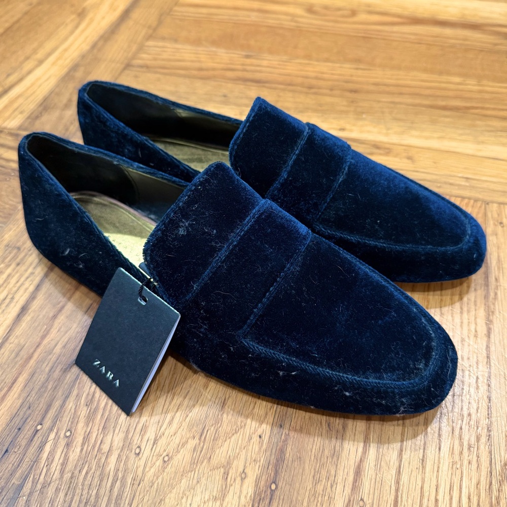 Zara Velvet Loafers
